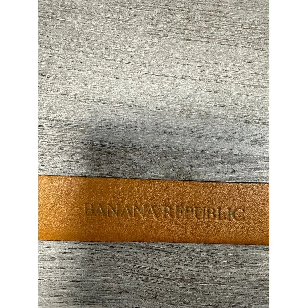 Banana Republic Men's Classic Full Grain Italian Leather Dress Belt Brown 36